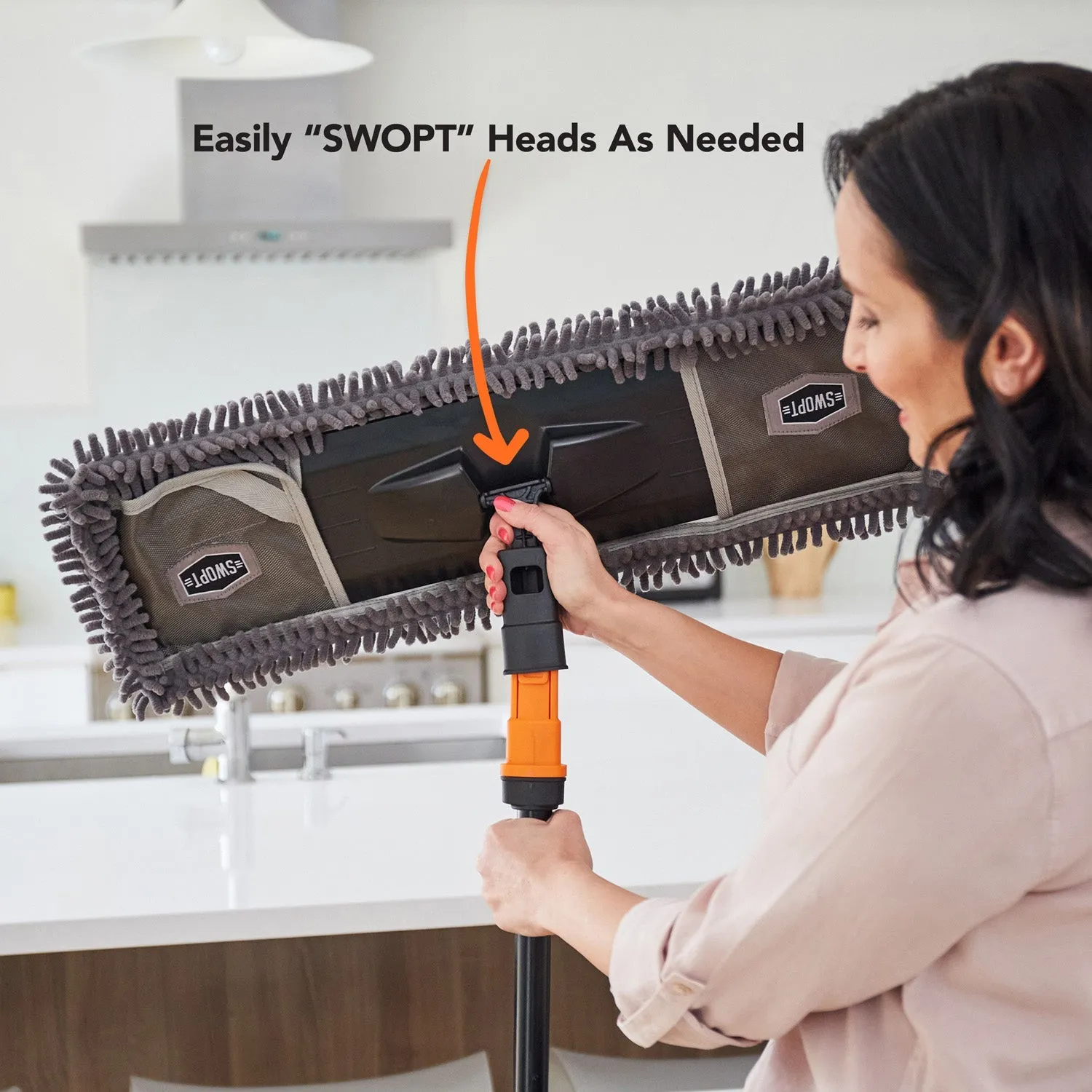 24 in. Microfiber Dust Mop Head with 24 in. Microfiber Dust Mop Head Refill and 60 in. Steel Handle Combo