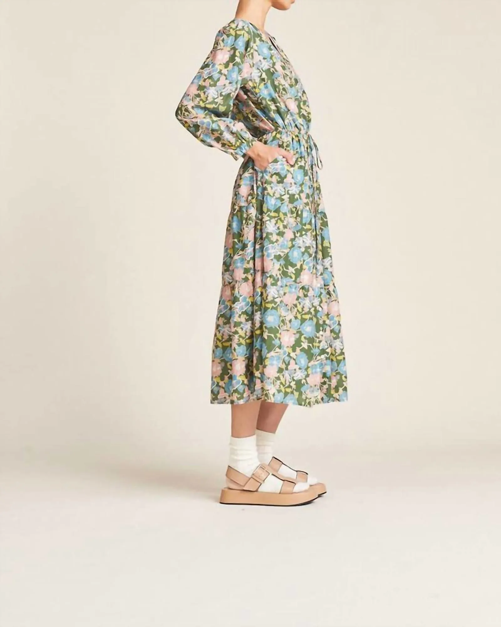 Ainsley "B" Dress in Spring Tendril | Spring Tendril