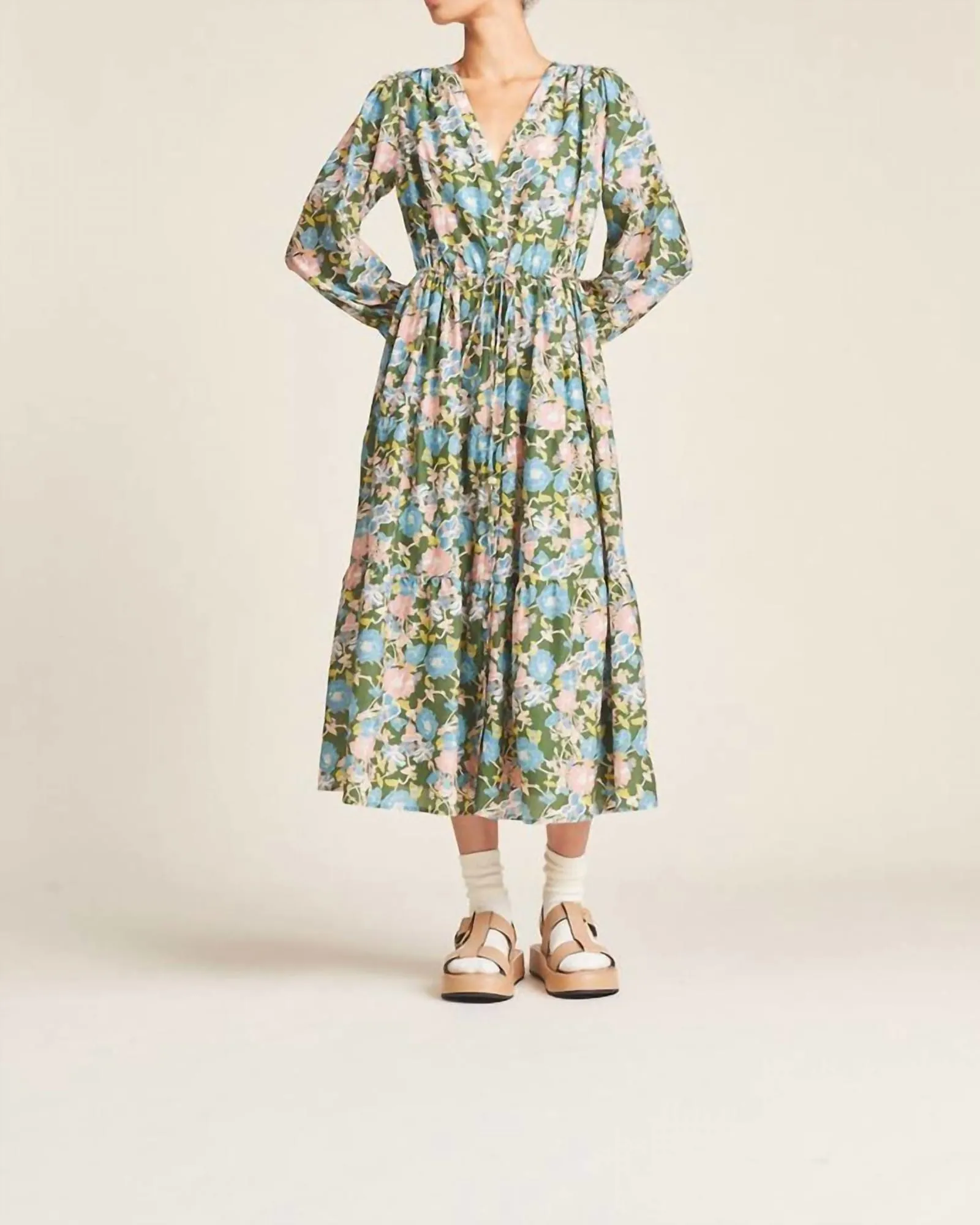 Ainsley "B" Dress in Spring Tendril | Spring Tendril