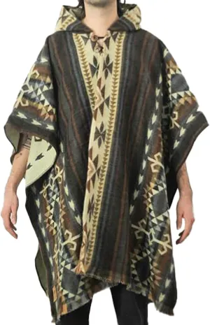 ALPAKITAS Premium Alpaca Wool Poncho for men and women  Western Hooded Cape for Men & Women  Soft & Warm Mexican ponchos