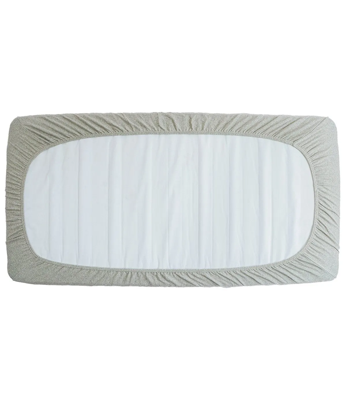Alphabet Vanilla Grey Cotton Knitted Cot Sheet & Pillow Set for Babies