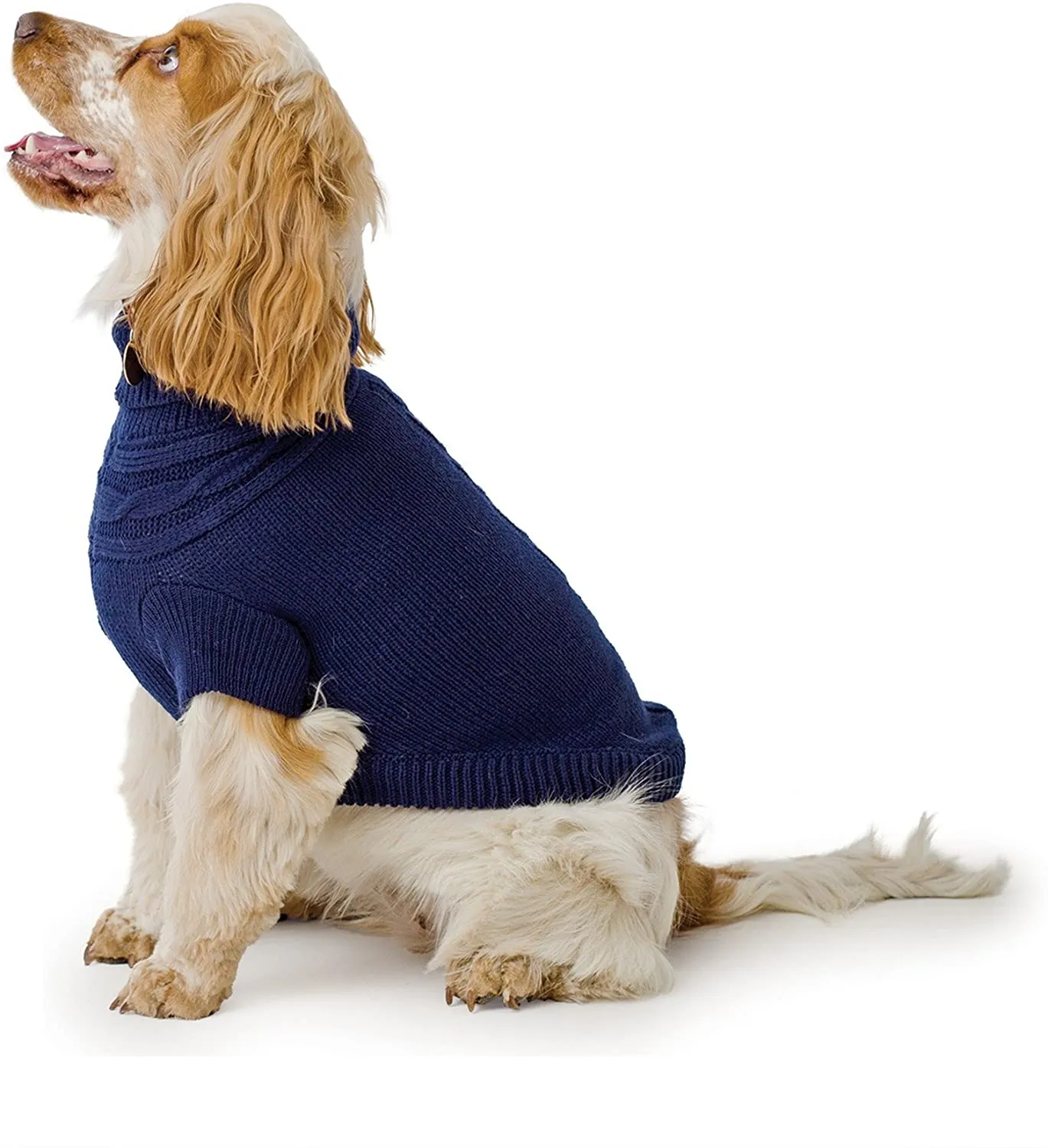 Ancol - Cable Knitted Jumper - Mustard - Large (50cm)