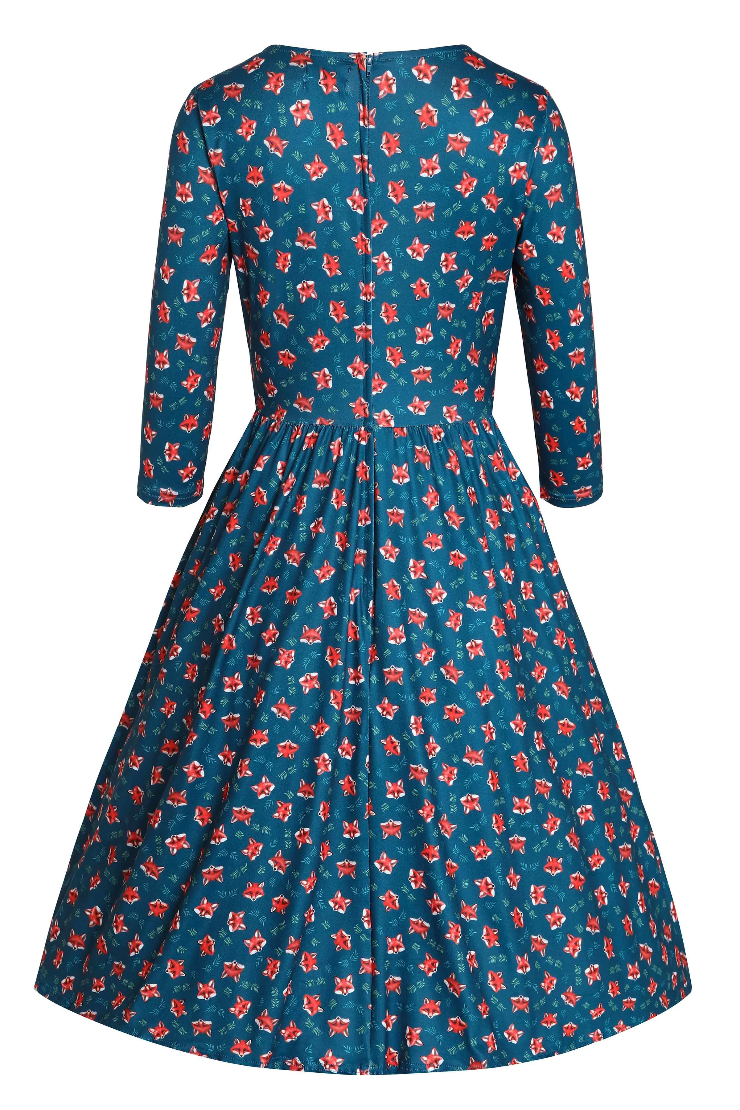 Billie Blue Fox Long Sleeved Dress
