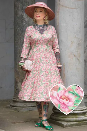 Billie Pink Peony Long Sleeved Dress