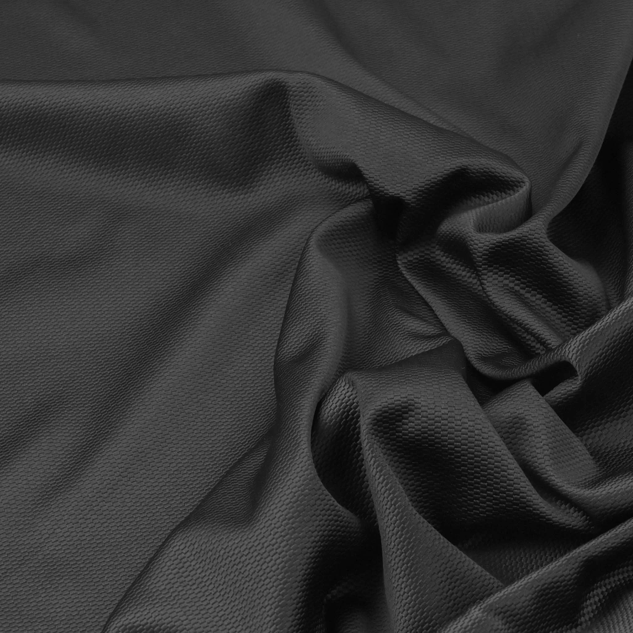 Black Micro Jacquard Fabric 97083