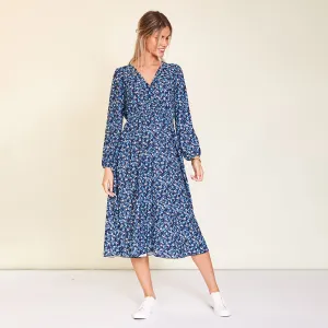 Carrie Dress (Navy Floral)