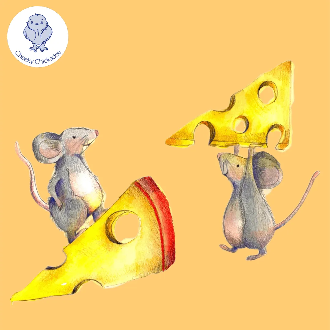 Cheesy Mice Long Sleeve Twirl Dress