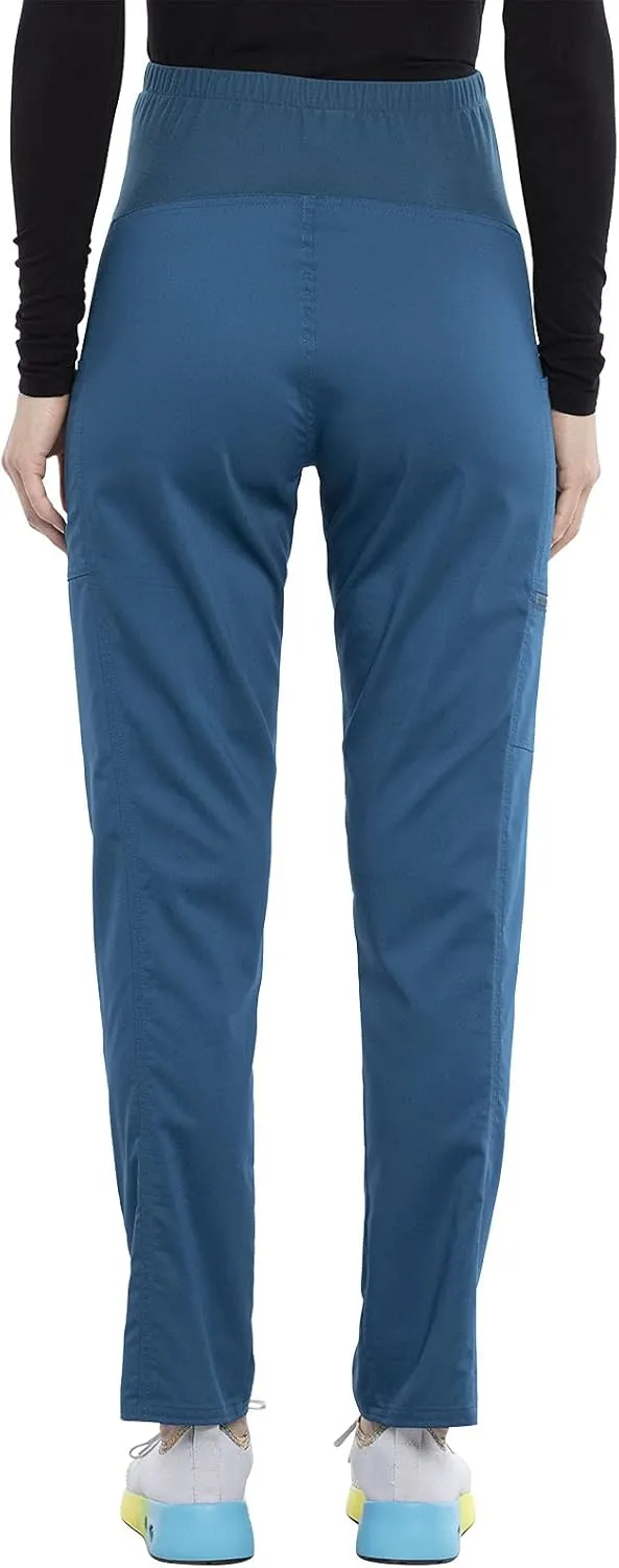 Cherokee Maternity Scrub Pants for Women Straight Leg Bottoms with Belly Coverage, Ultra Soft 2-Way Stretch Fabric - WW155