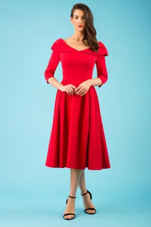 Chesterton 3/4 Sleeve A-Line Dress