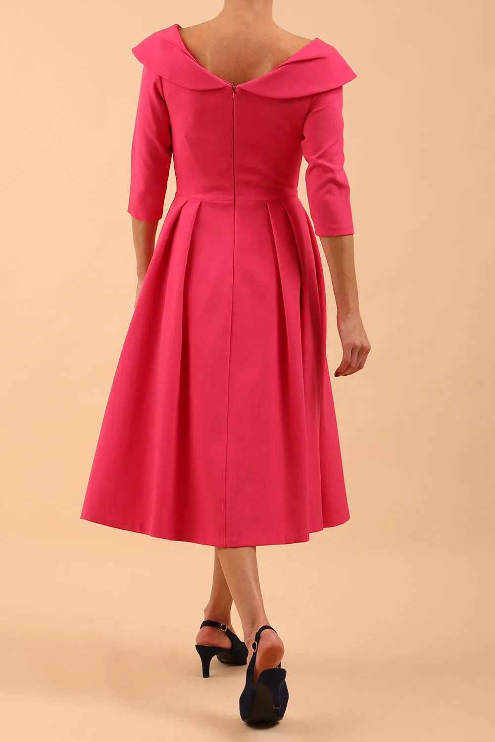 Chesterton 3/4 Sleeve A-Line Dress