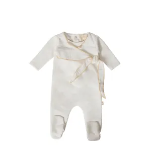 Citrine Gauze Wrap White-Gold Stretchy Footie