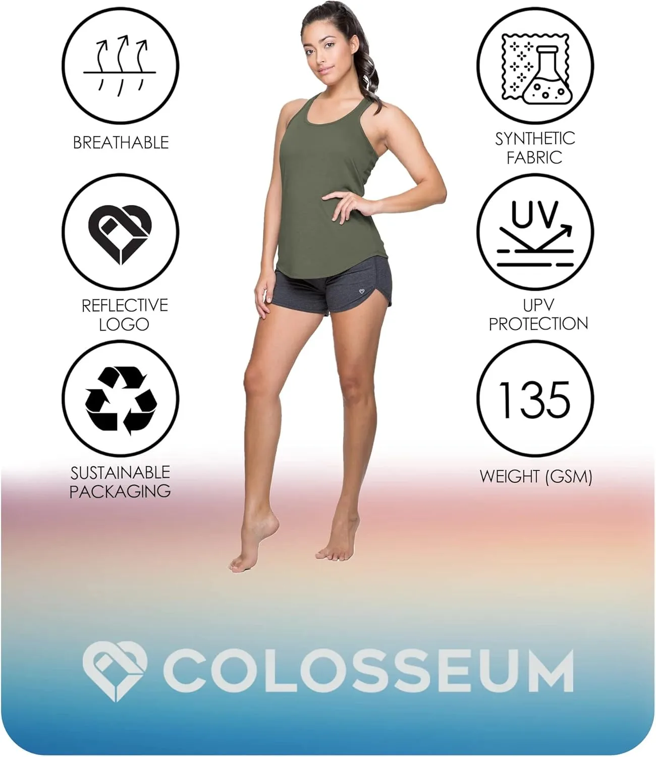 COLOSSEUM Active Women's Mila Relaxed Fit Racerback Tank