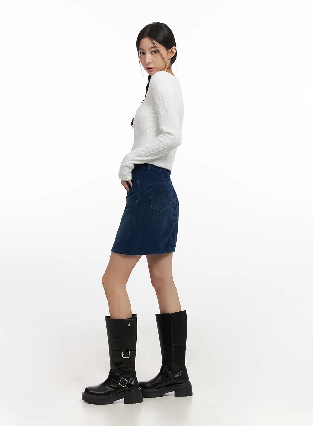 Cozy Denim Mini Skirt CN428