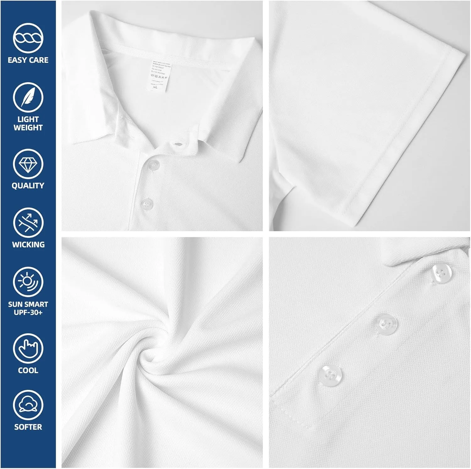 Custom Polo Shirts for Men Personalized Golf Shirt with Face Design Your Own Photo Shirt Short Sleeve Gifts for Xmas