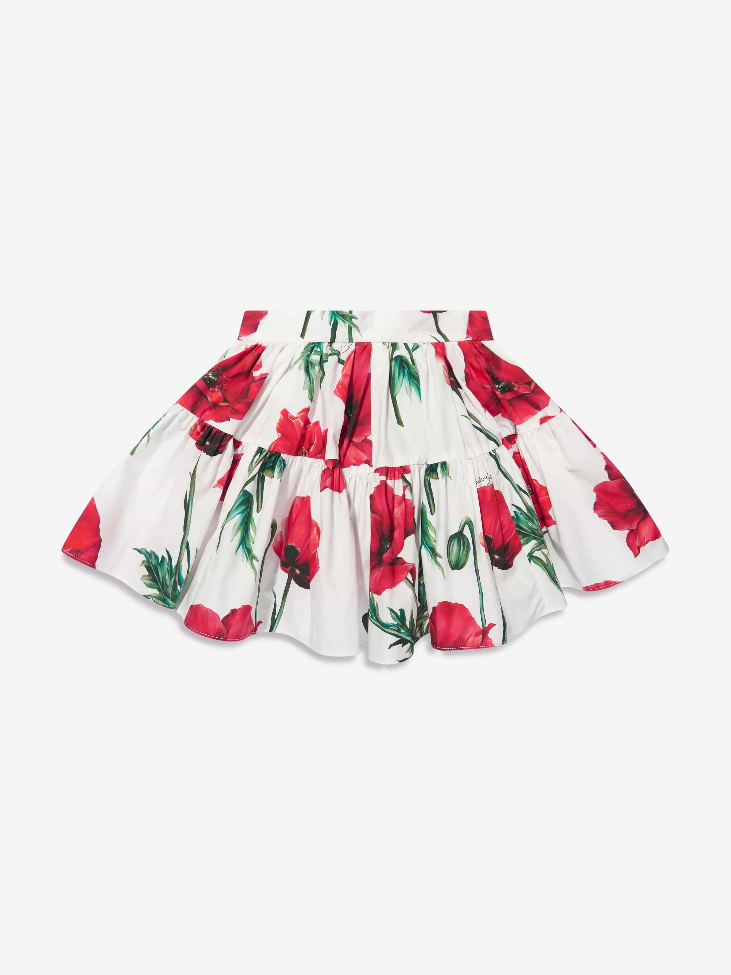 Dolce & Gabbana Baby Girls Poppy Skirt With Knickers in White