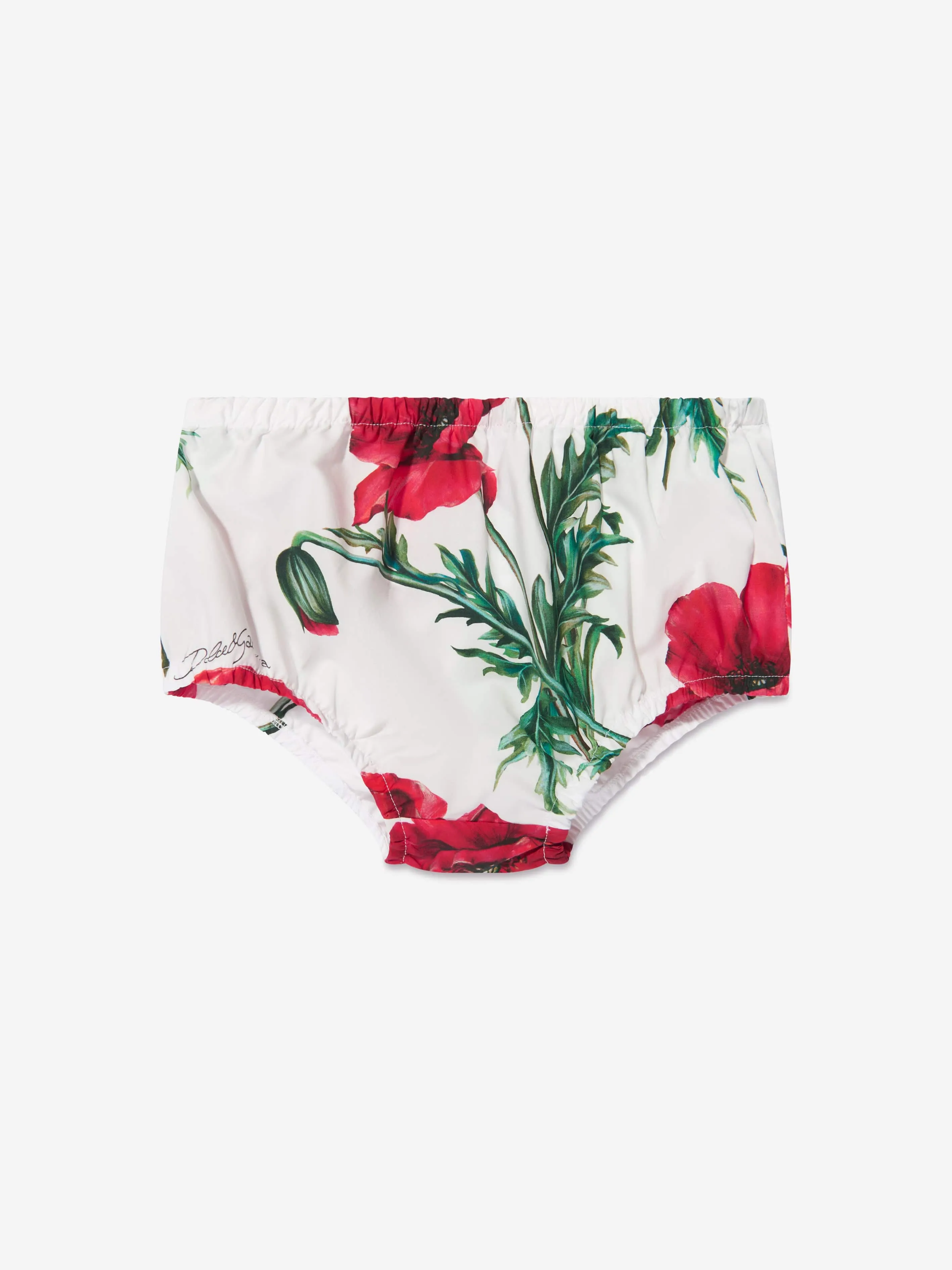 Dolce & Gabbana Baby Girls Poppy Skirt With Knickers in White