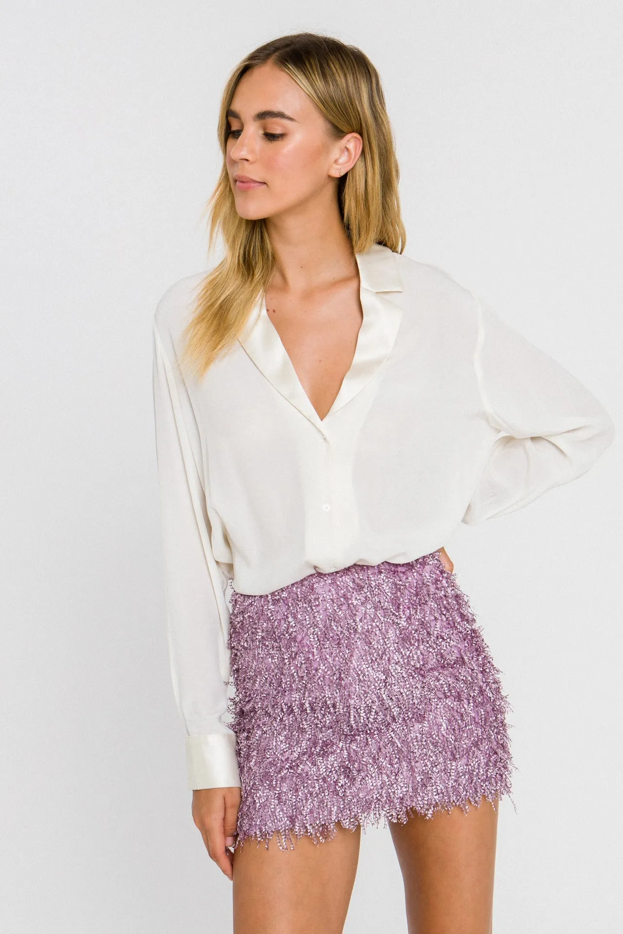 Endless Rose - Fringed Mini Skirt