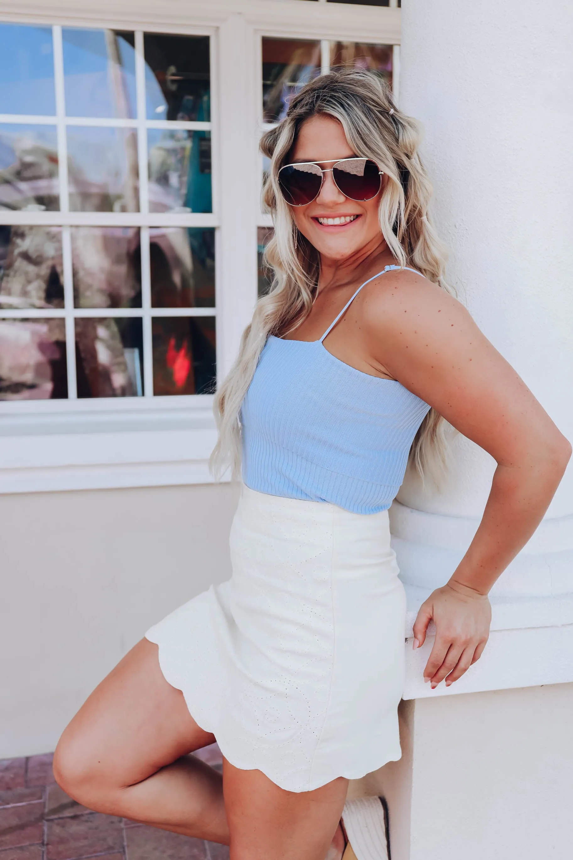Eureka Embroidered Mini Skirt