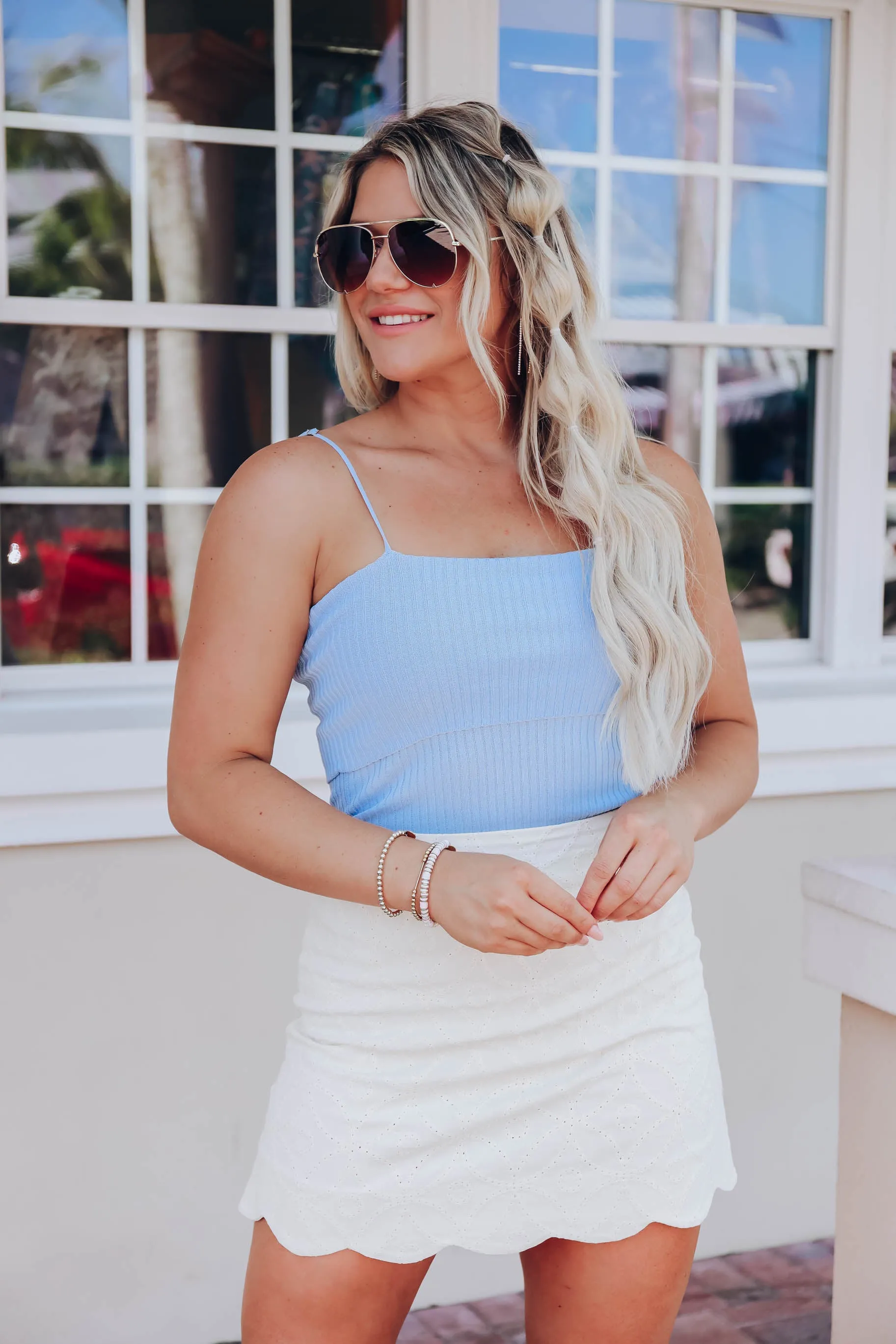 Eureka Embroidered Mini Skirt