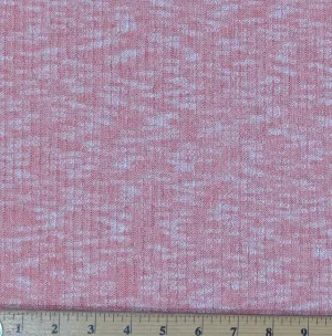 FabricLA Sweater Knit Slub 2 by 2 Knitted Hacci Fabric | 45" Wide | Coral
