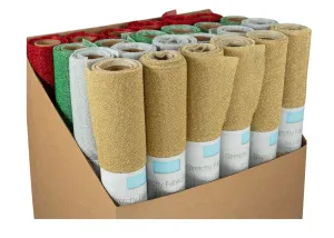 Festive Stretchy Sparkly Fabric Roll: 2m x 28cm