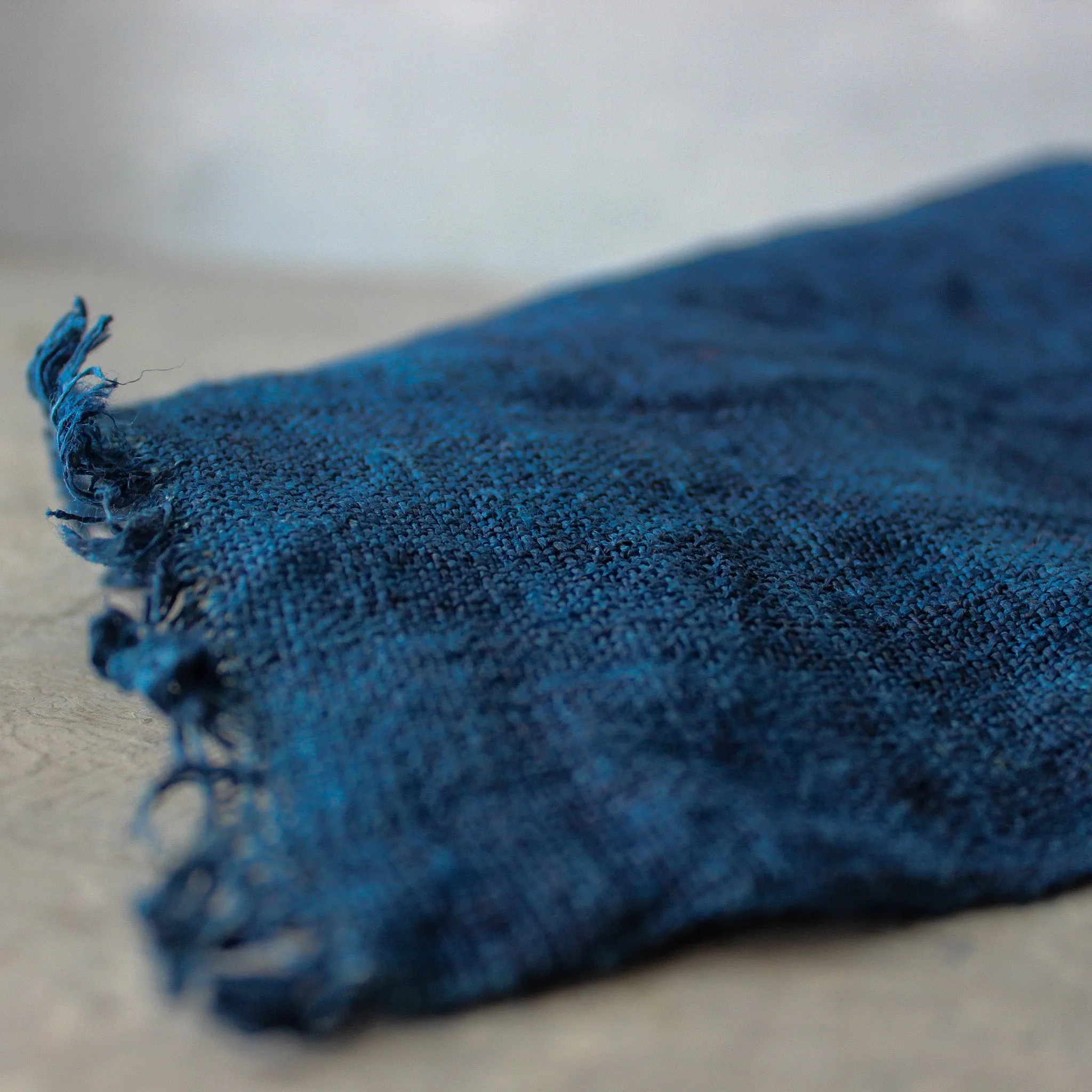 Handwoven Hemp Fabric Indigo