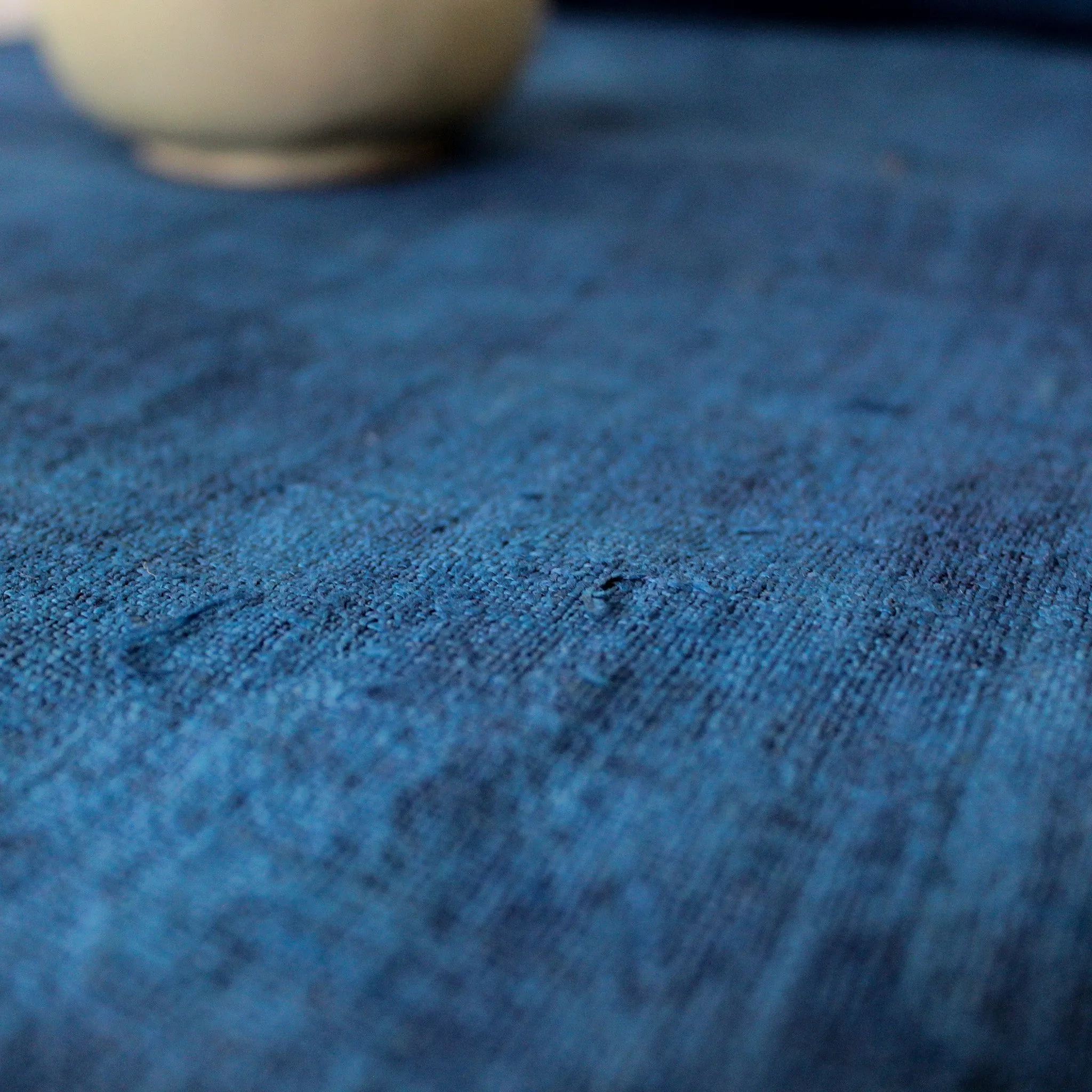 Handwoven Hemp Fabric Indigo