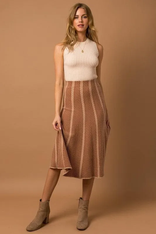 Herringbone Sweater Skirt