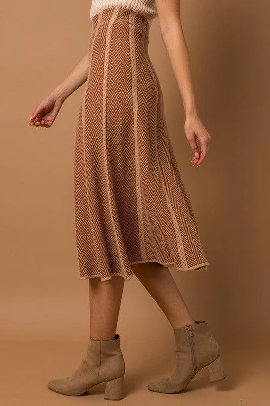 Herringbone Sweater Skirt