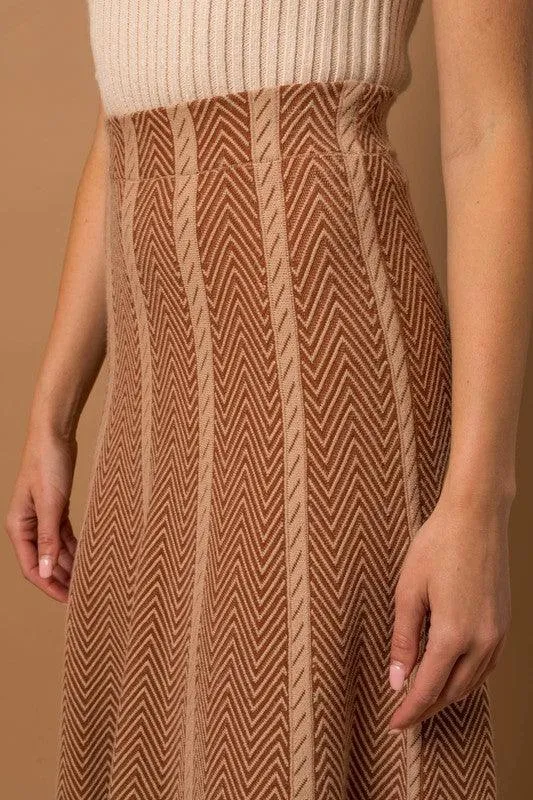 Herringbone Sweater Skirt