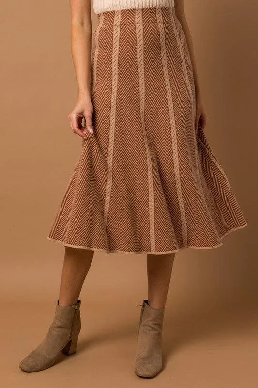 Herringbone Sweater Skirt
