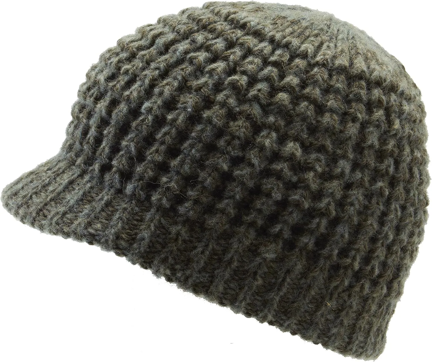 Icebox Knitting Dohm Super Soft Winter Wool Hat Beanie Skull Cap With Visor For Men and Women