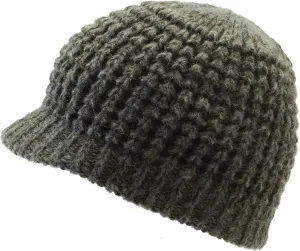 Icebox Knitting Dohm Super Soft Winter Wool Hat Beanie Skull Cap With Visor For Men and Women