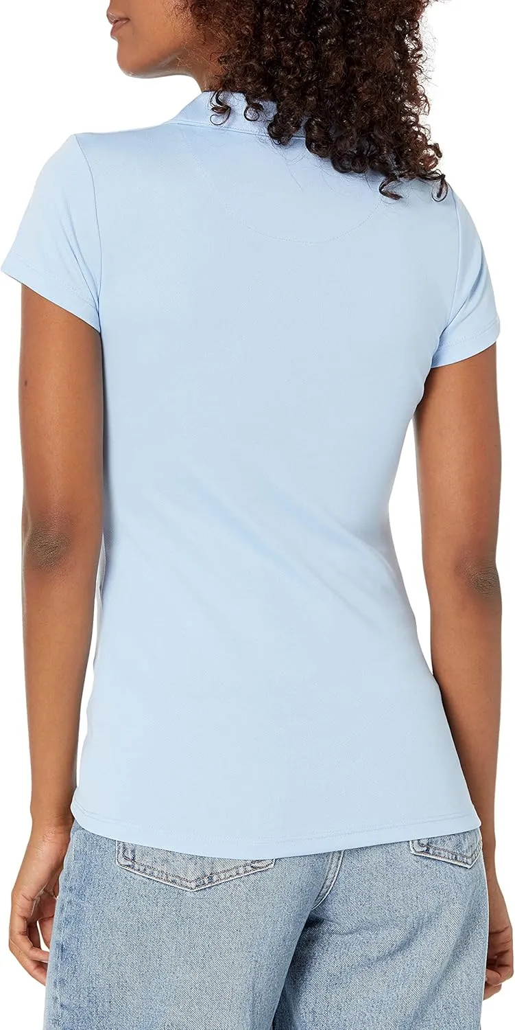 IZOD Juniors Uniform Short Sleeve Polo Shirt, Button Closure, Moisture Wicking Performance Material & Fade Resistant