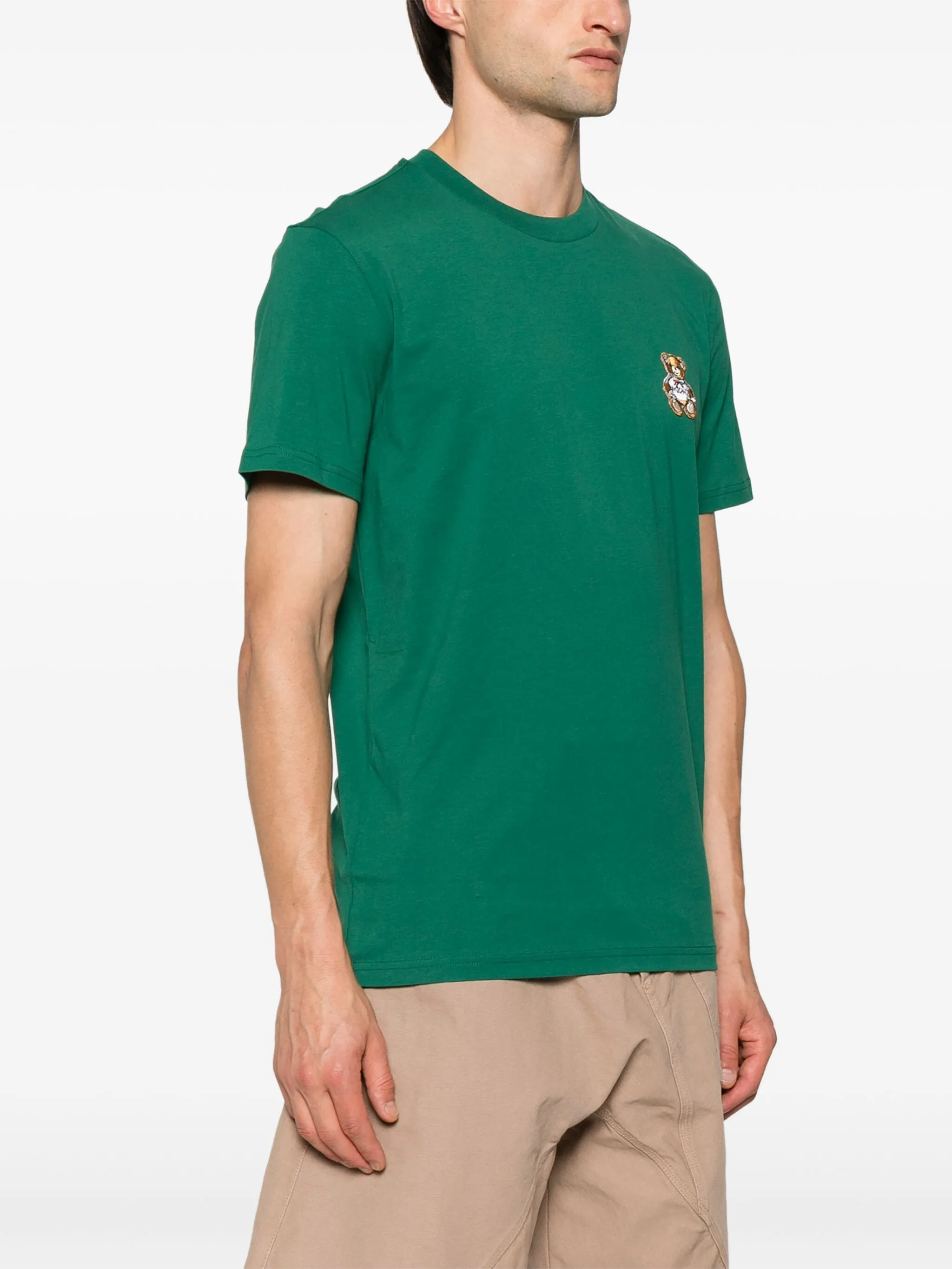 MOSCHINO TEDDY BEAR-PATCH COTTON T-SHIRT