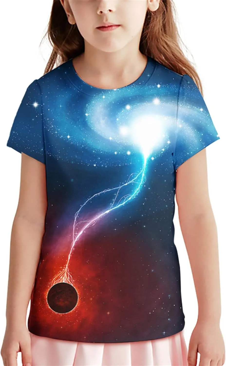 Neemanndy Teens Boys Girls Shirts 3D Print Colorful Design Graphic Tee Shirt with Short Sleeve for Kids 6-16 Years