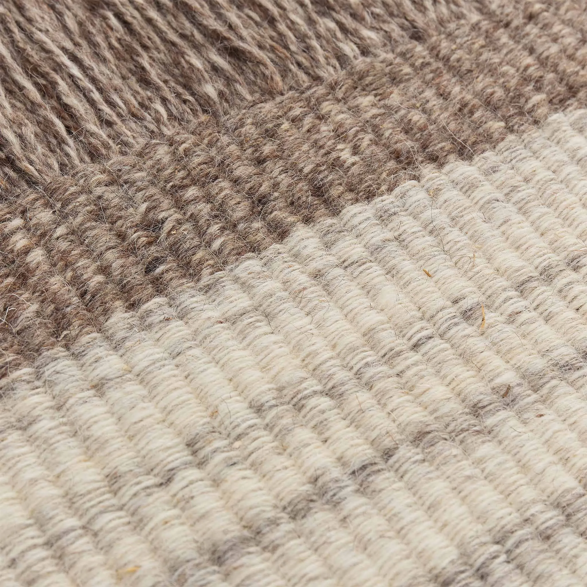 Obra Wool Rug [Grey brown melange/Natural melange]