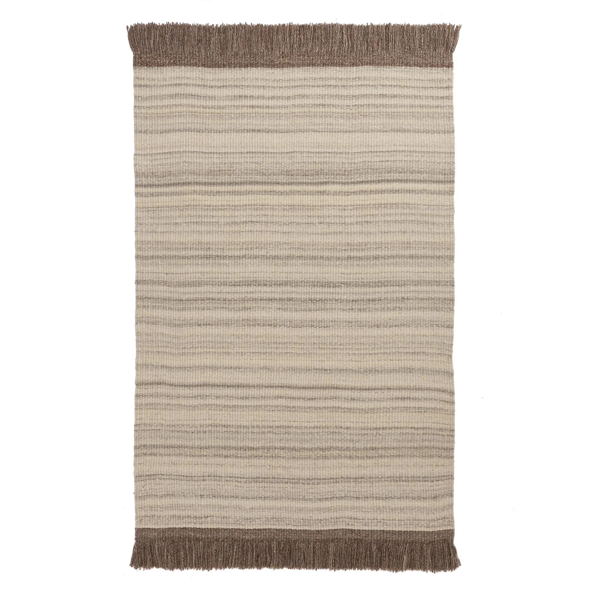 Obra Wool Rug [Grey brown melange/Natural melange]