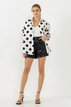 Oversized Polka Dotted Shirt