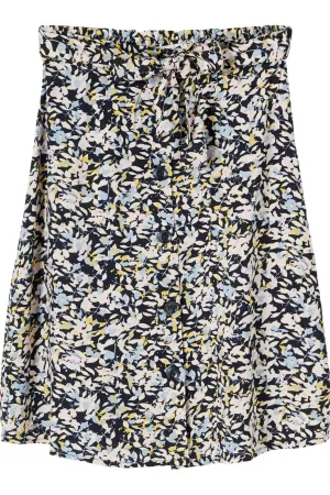 Patterned mini skirt - Dark blue