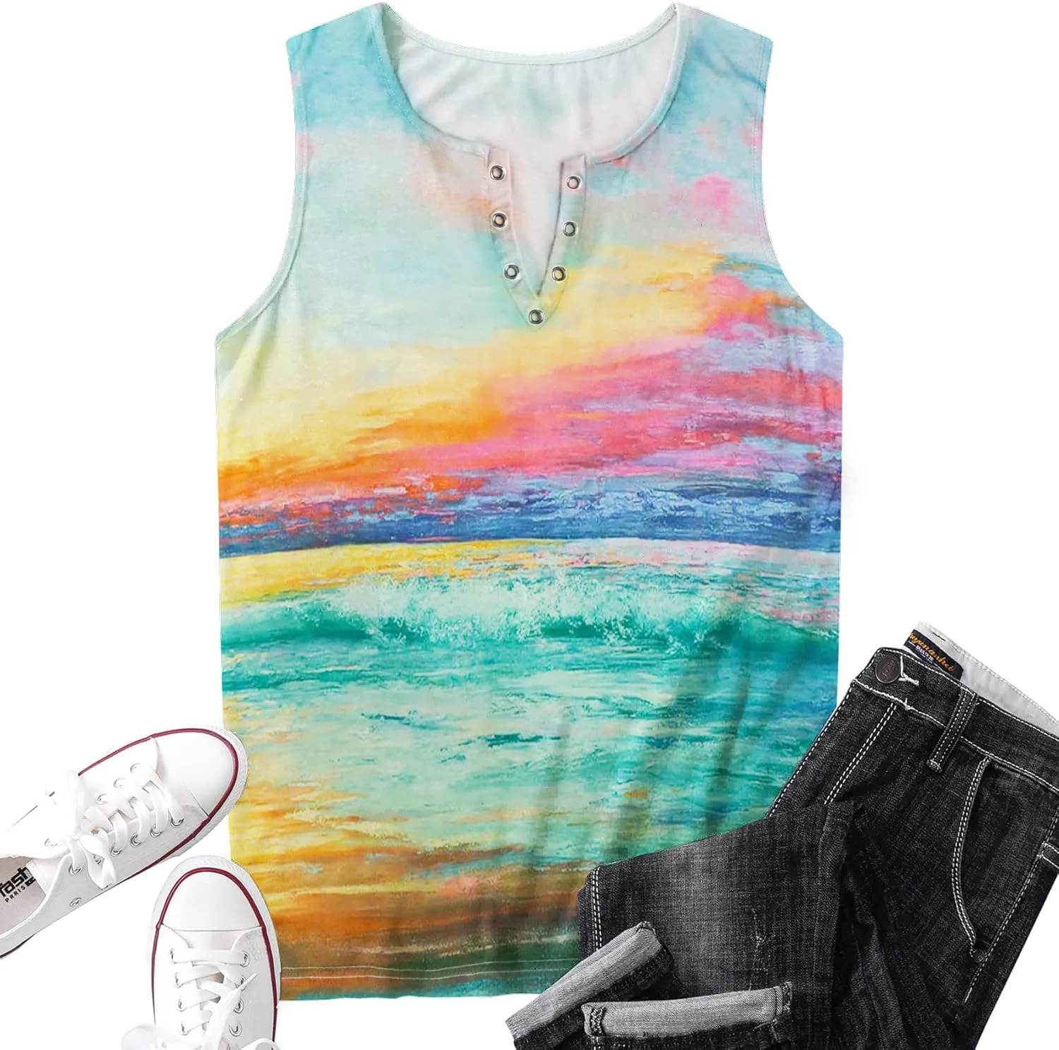 Plus Size Smooth As Tennessee Whiskey Shirt Women Ring Hole Sleeveless Sexy V-Neck Country Music Tank Top Tshirt