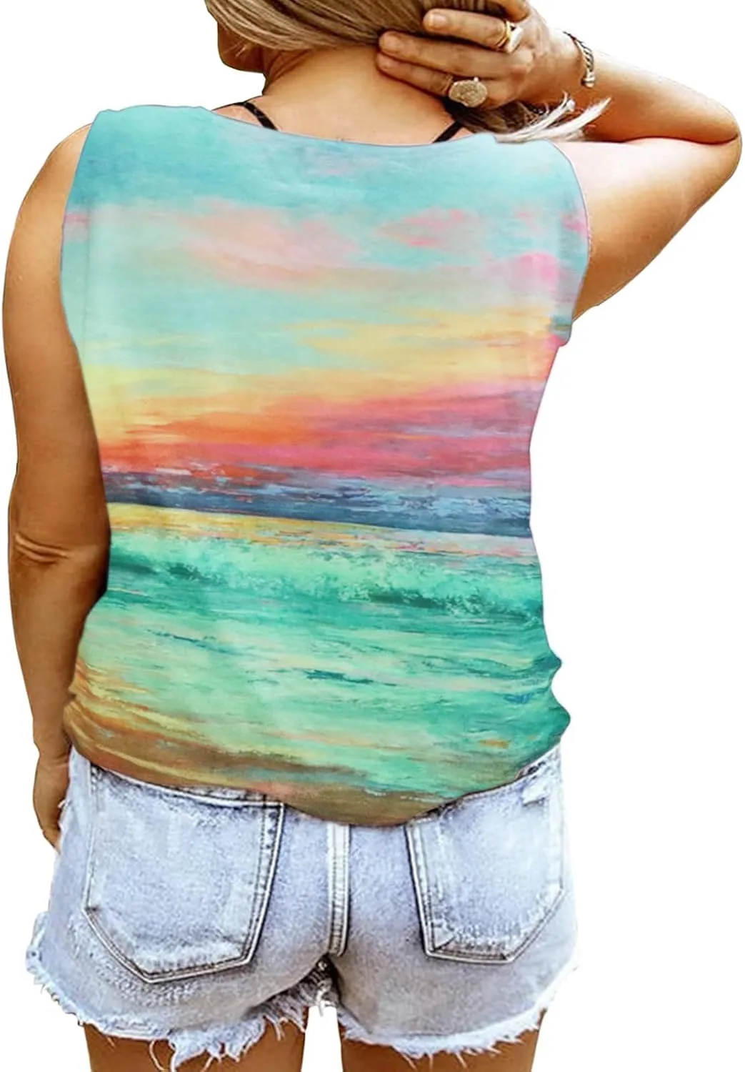 Plus Size Smooth As Tennessee Whiskey Shirt Women Ring Hole Sleeveless Sexy V-Neck Country Music Tank Top Tshirt