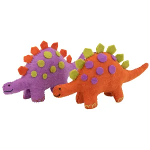 Purple Wool Felt Dinosaur Toy. (One Dinosaur Only)