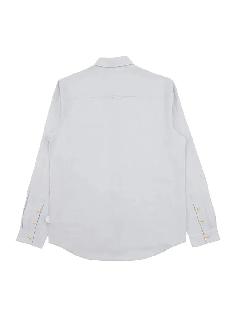 Relaxed Fit Shirt- Mist Linen Grid