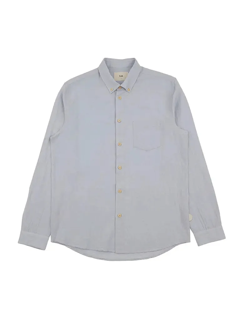 Relaxed Fit Shirt- Mist Linen Grid