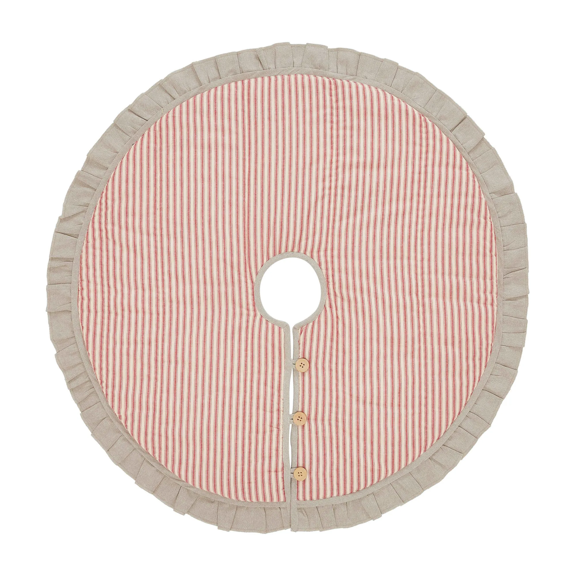 Sawyer Mill Red Ticking Stripe Tree Skirt 36