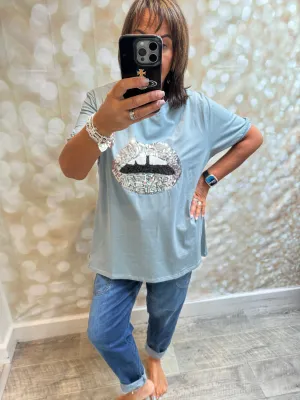 Sequin Lips  T shirt