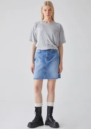Serissa Birdie Safe High Waist Mini Jean Skirt