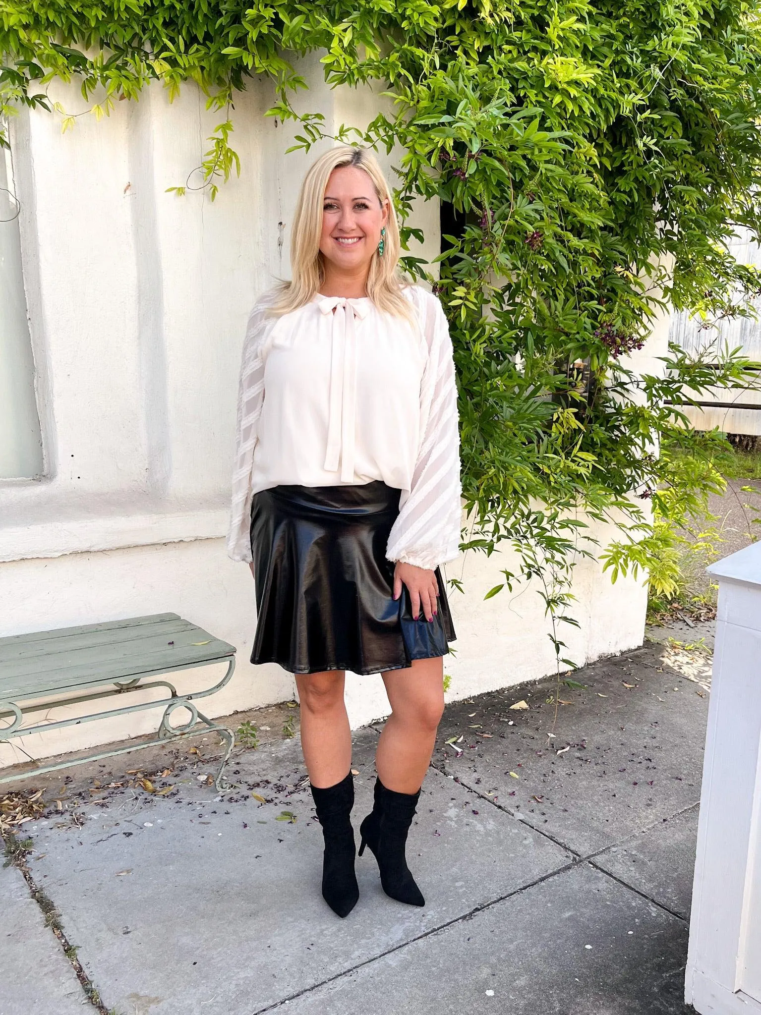 Sheer Lines Cream Top