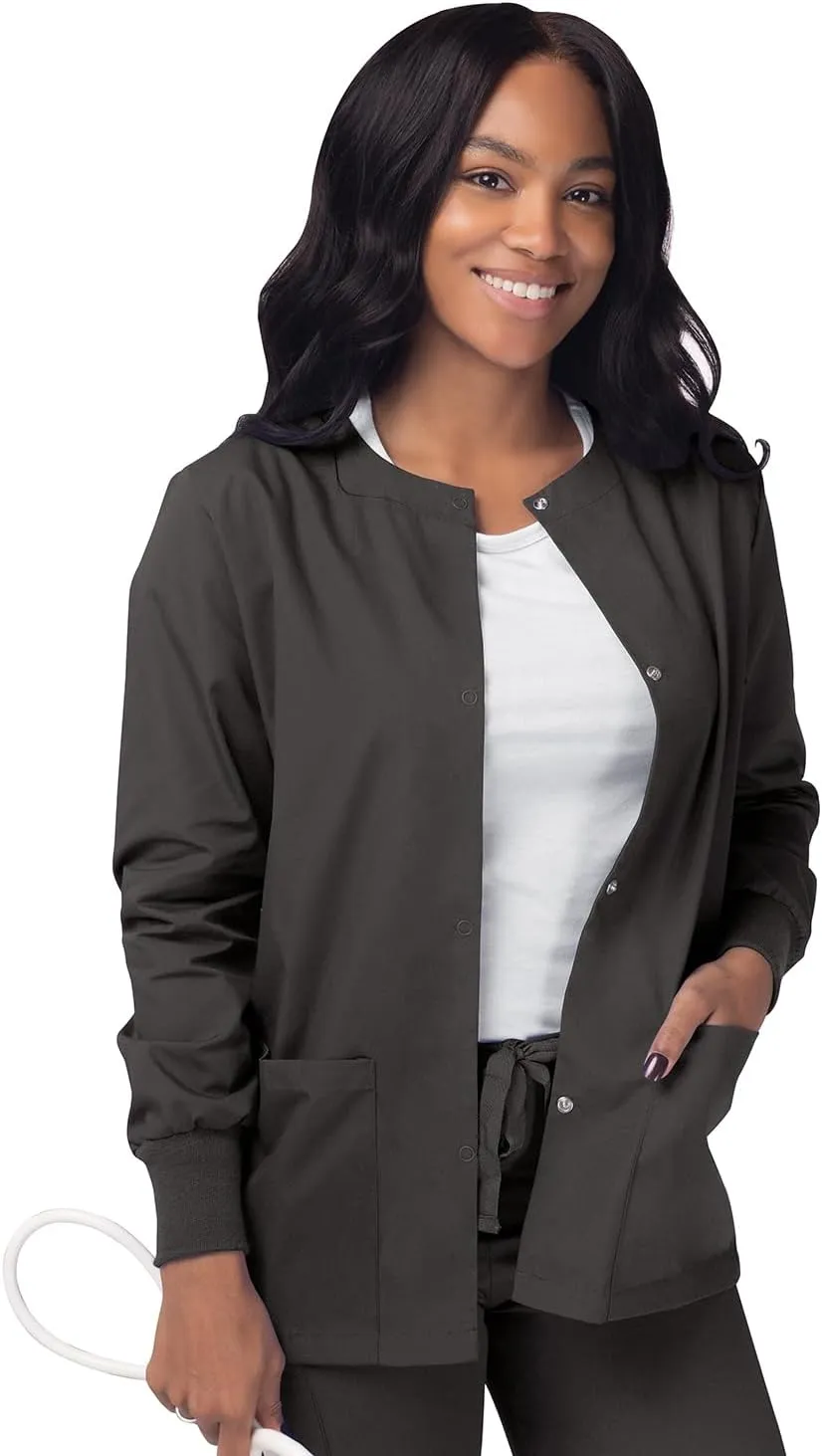 Sivvan Scrubs for Women - Front Snap Warm - Up Jacket
